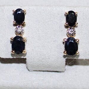 Sapphire and Diamond Earrings